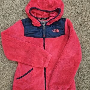 EUC The North Face Kid's Pink/Navy Fleece Coat